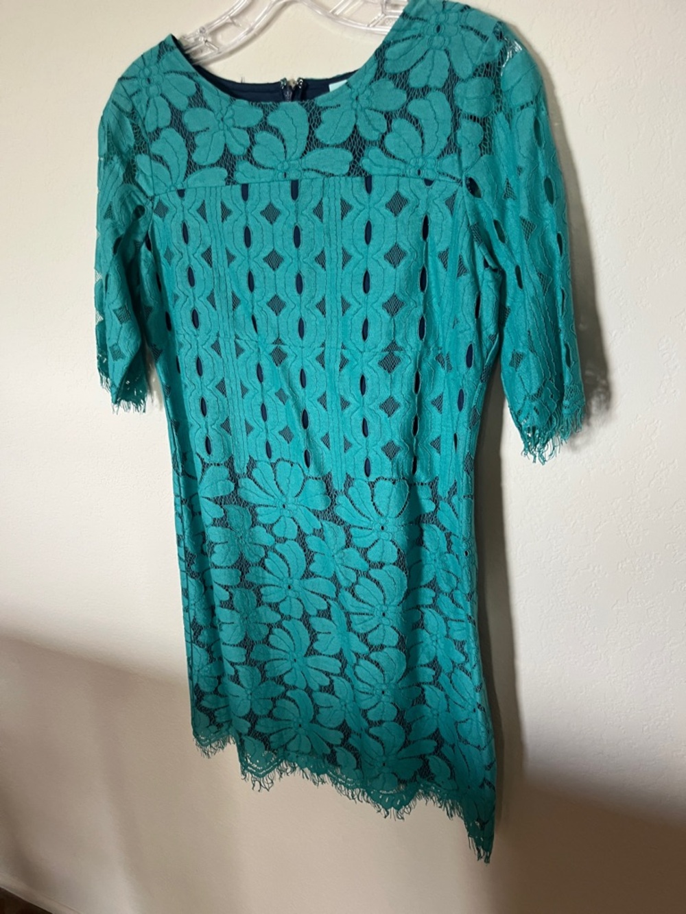 Plenty by Tracy Reese Teal Lace Midi Dress
